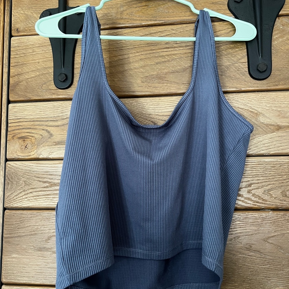 Hollister Blue Ribbed Tank Top